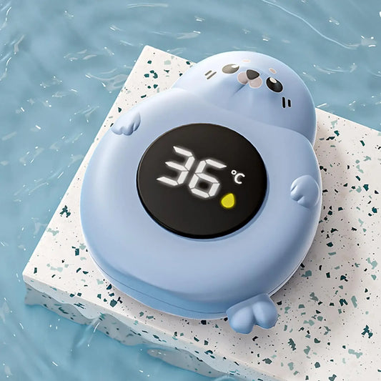 Baby bath temperature monitor with LED display